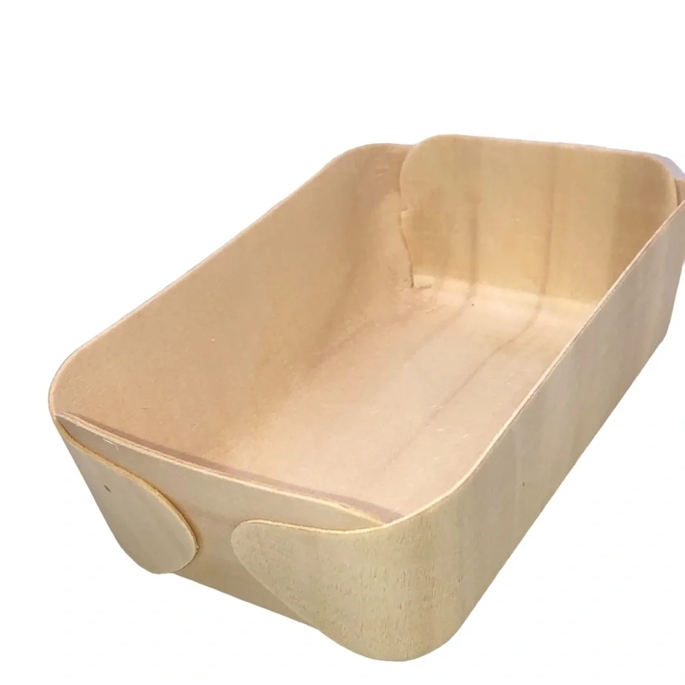 Set of 6 Farmstand & Farmer's Market Wooden Fiber Container Storage Baskets